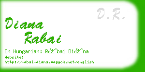 diana rabai business card